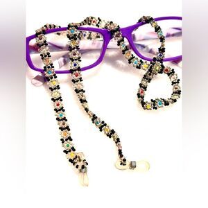 Vintage 1990’s South African Xhosa Beaded Eyeglass Chain -Handmade